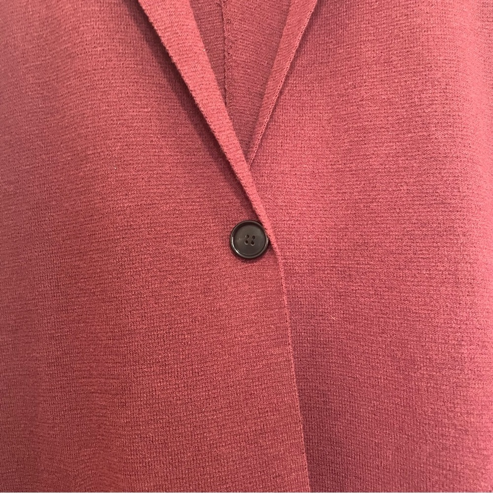 Eileen Fisher Woman Burgundy Sweater Jacket 100% Merino Wool Size 1X - Picture 3 of 8